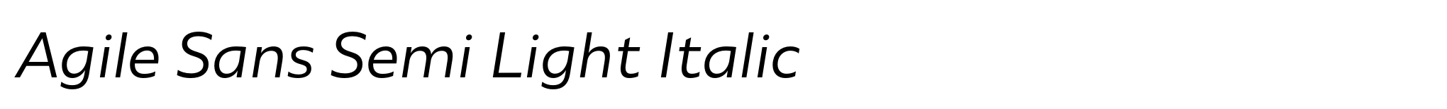 Agile Sans Semi Light Italic image
